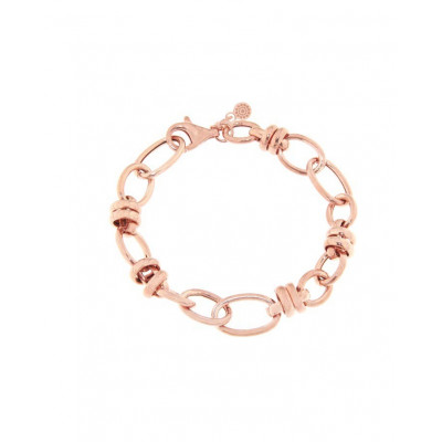 Alisei Bracciale maglie ovali e rolò Argento rosè 925