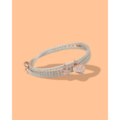 Alisei Bracciale Shinny Metallo Cuore Bianco B276