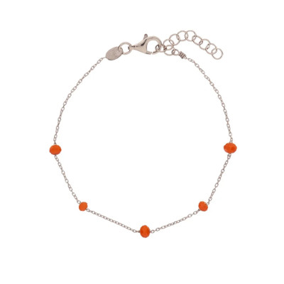 Alisia Bracciale Crystal Bead Argento Cristalli Rossi