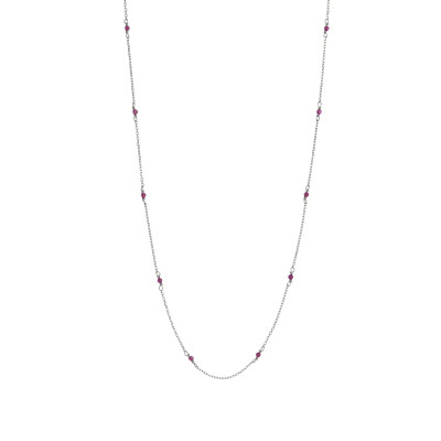 Alisia Collana Charm Argento Rubino