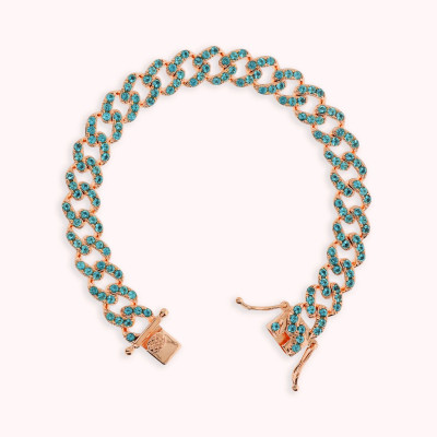 Bronzallure Bracciale Catena Grumetta Quadrata WSBZ02327.PAR-CZ-LG