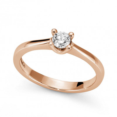 DonnaOro Anello Solitario con diamante
