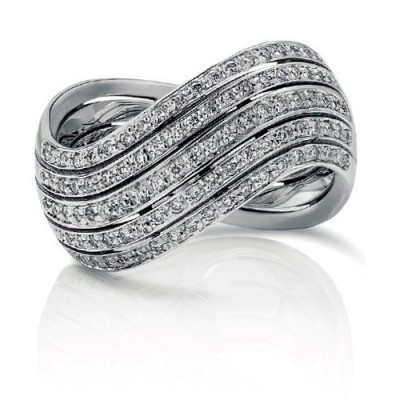 DonnaOro Anello Fascia Onda 5 file