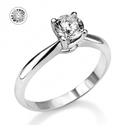 DonnaOro Anello Solitario con diamante