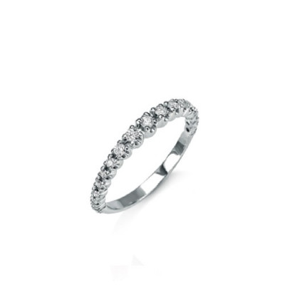 DonnaOro Anello Veretta con diamanti oro bianco