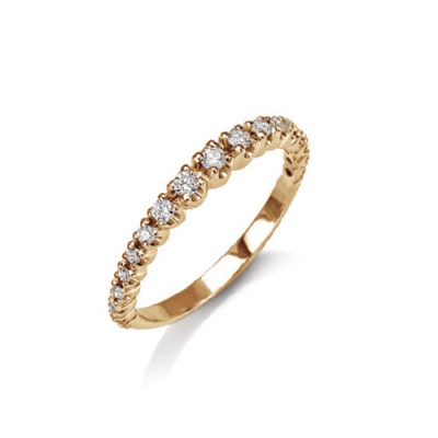 DonnaOro Anello Veretta con diamanti oro giallo
