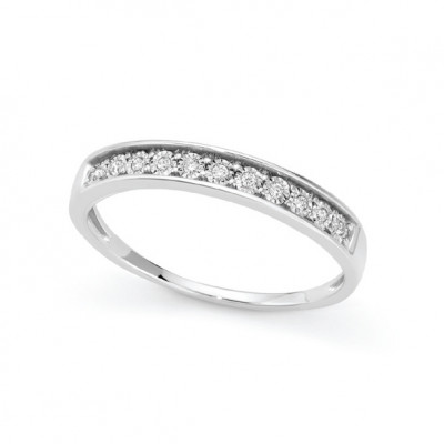 DonnaOro Anello Veretta con 11 diamanti