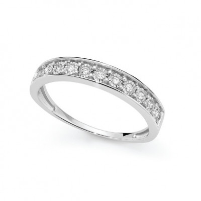 DonnaOro Anello Veretta con 11 diamanti