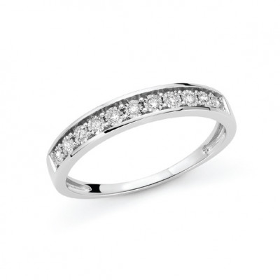 DonnaOro Anello Veretta con 11 diamanti