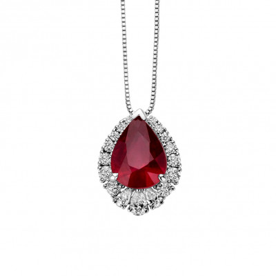 DonnaOro Collana Rubino e Diamanti