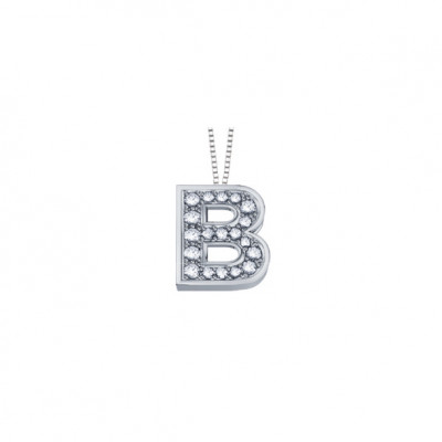 DonnaOro Collana Iniziale B oro bianco