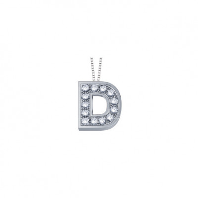 DonnaOro Collana Iniziale D oro bianco