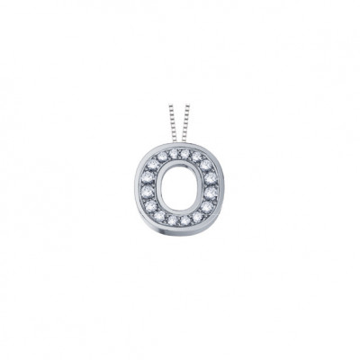 DonnaOro Collana Iniziale O oro bianco