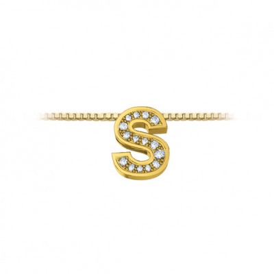 DonnaOro Collana Iniziale S oro giallo