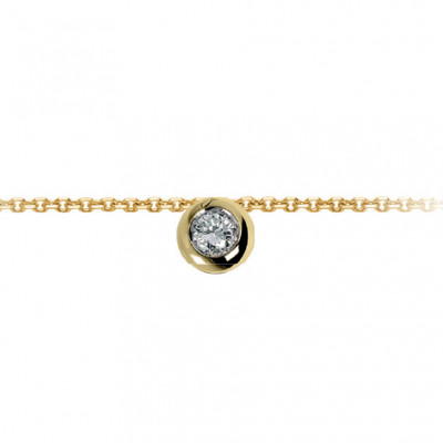 DonnaOro OroGioia Collana Punto Luce oro giallo e diamante