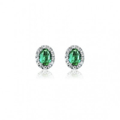 Orecchini Smeraldi e Diamanti DonnaOro