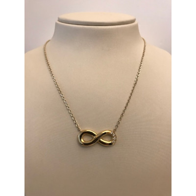 Collier Oro Giallo Con Diamanti Infinito